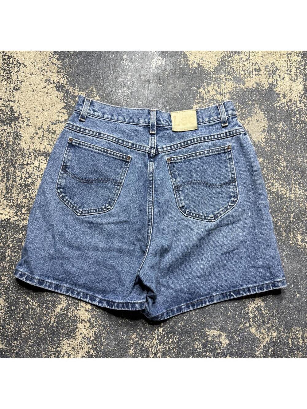 Vintage 90s Lee Womens Blue Denim Shorts